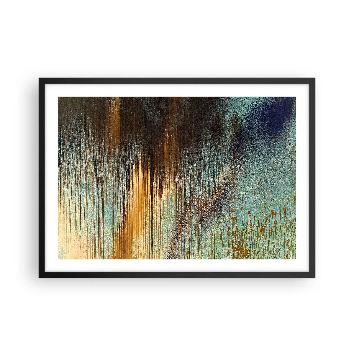 Plakat i sort ramme - En utilsigtet farverig komposition - 70x50 cm