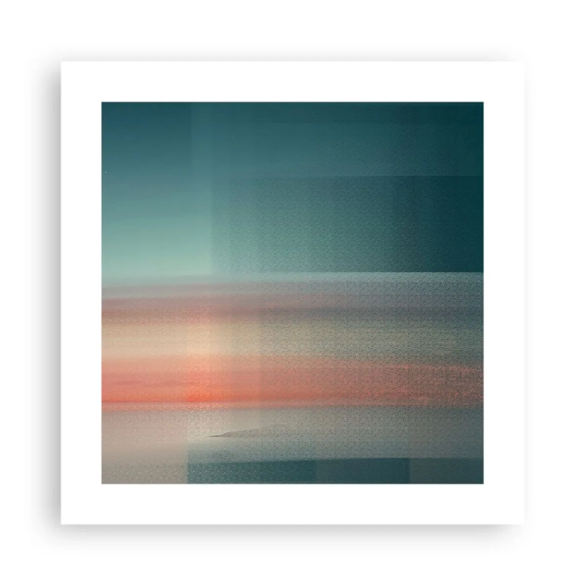 Plakat - Abstraktion: bølger af lys - 40x40 cm