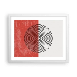 Plakat i hvid ramme - Lige til sagen - 50x40 cm