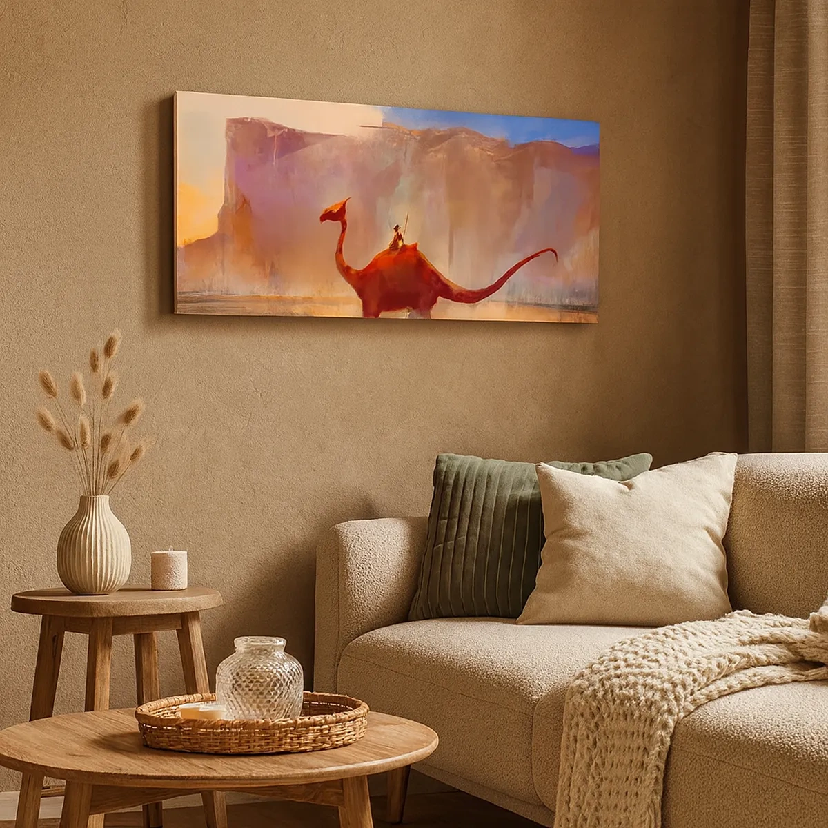 Lærredstryk - Billede på lærred - Hvis de ikke var uddøde - 30x30 cm