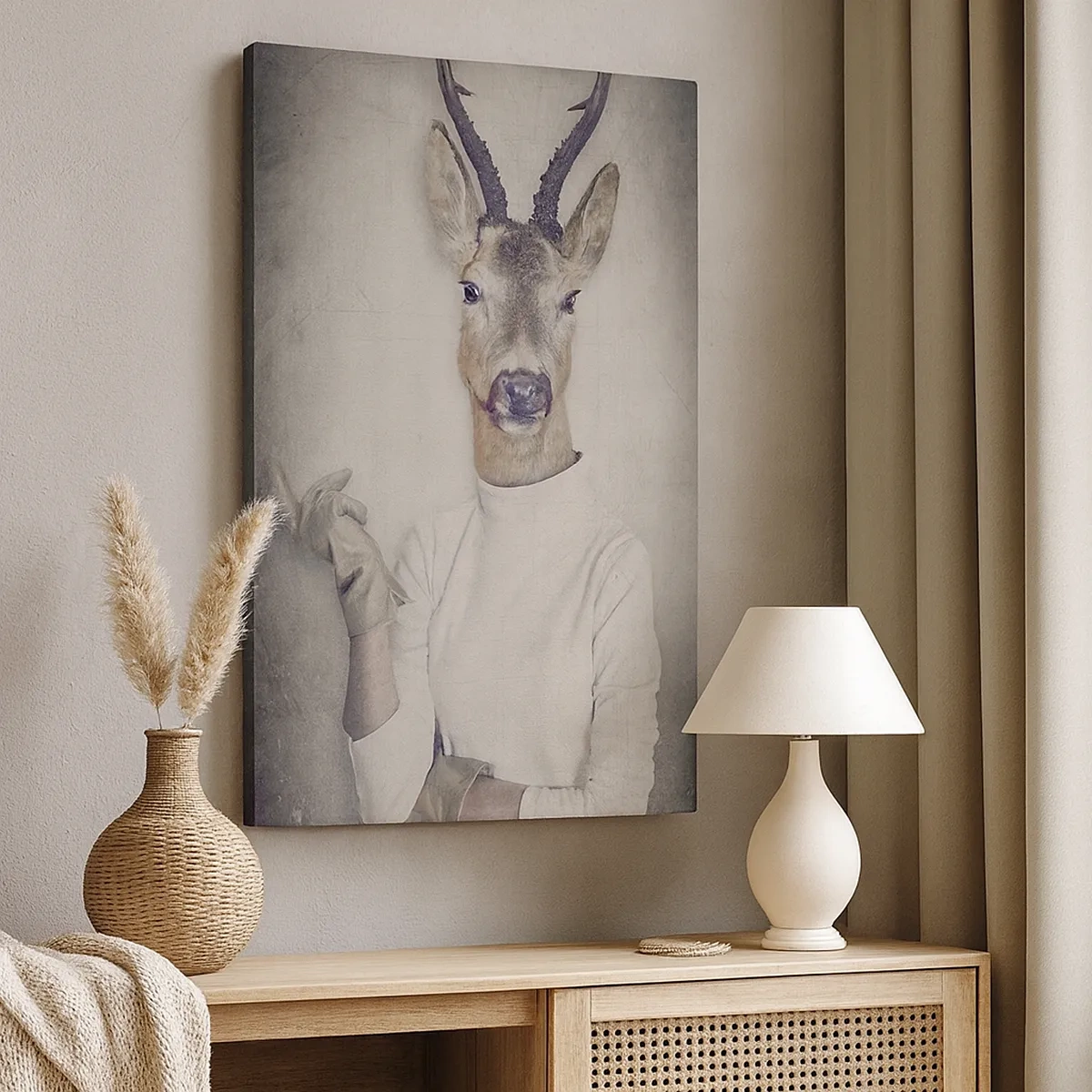 Lærredstryk - Billede på lærred - Lad gestikulationerne tale - 50x70 cm