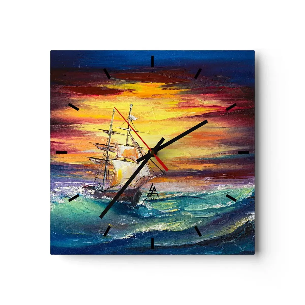 Vægur, Uret - At trodse bølgerne - 30x30 cm