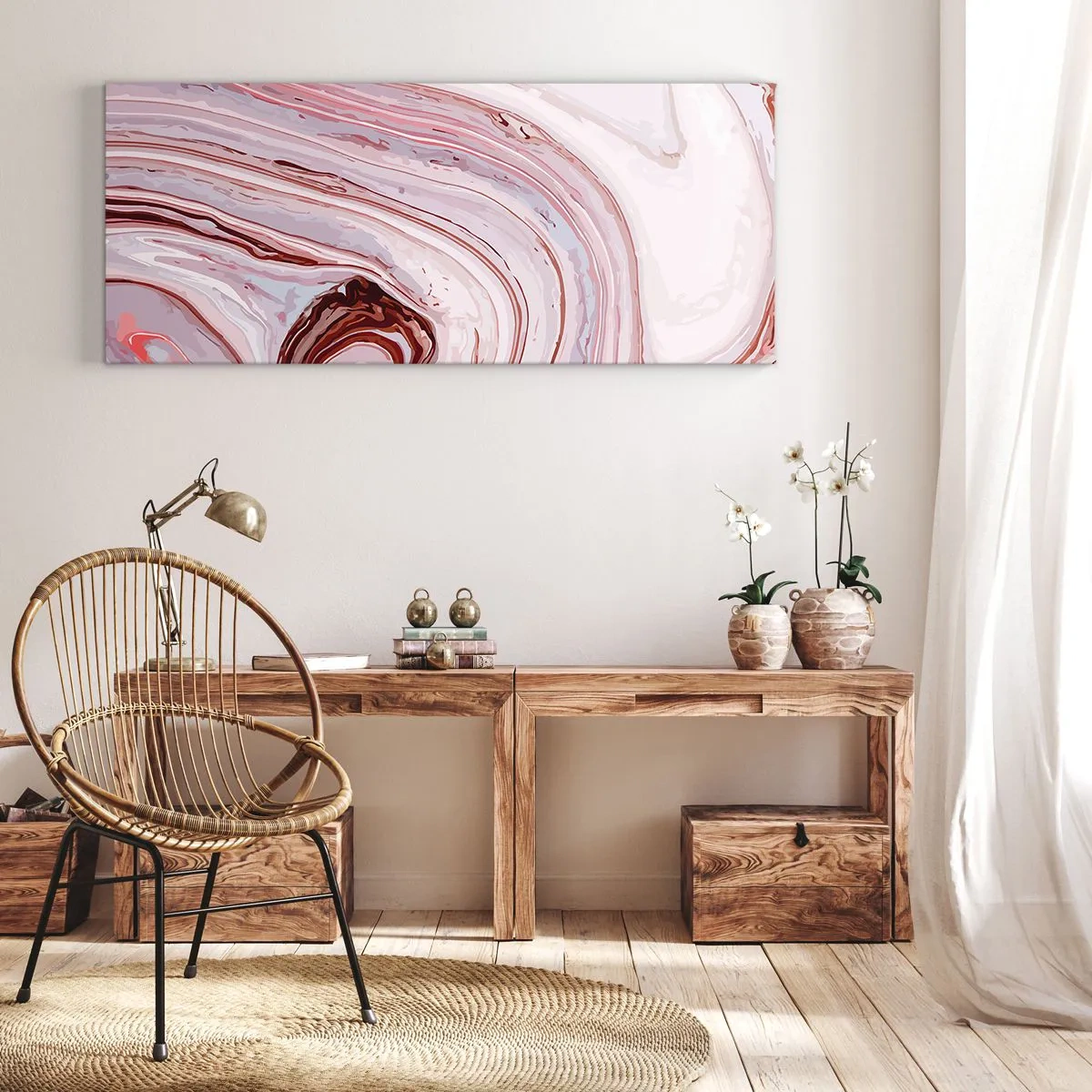 Lærredstryk - Billede på lærred - Lige frem og derefter til højre ned - 140x50 cm