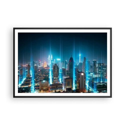 Plakat i sort ramme - Berlin til himlen - 100x70 cm