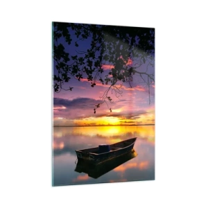 Billede på glas - "Det ser ud til, at du hænger midt på himlen..." - 50x70 cm