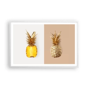 Plakat i hvid ramme - Ananas til os - 91x61 cm