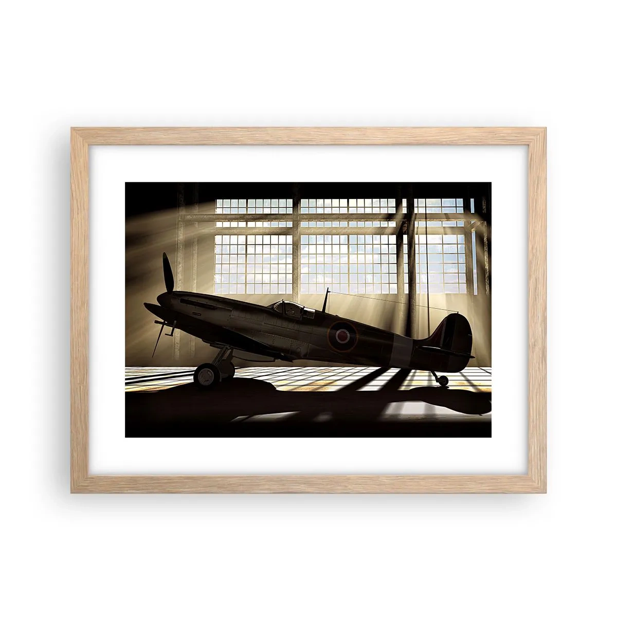 Plakat i ramme af lyst egetræ - Resten af krigeren - 40x30 cm
