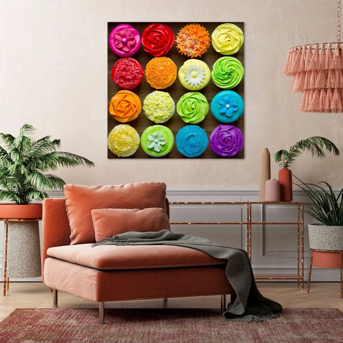 Lærredstryk - Billede på lærred - Alle er forskellige - alle er lækre - 50x50 cm