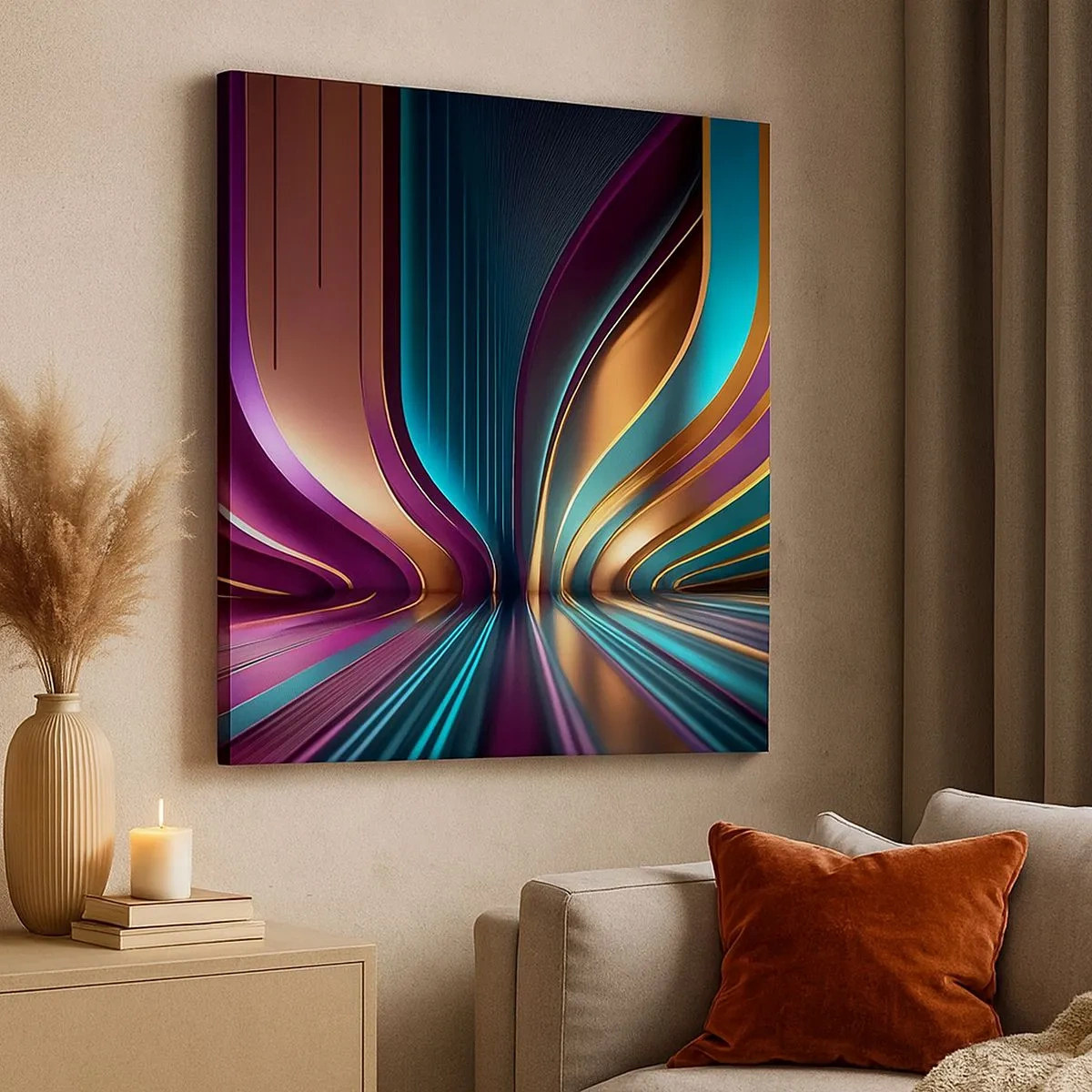 Lærredstryk - Billede på lærred - Lysets arkitektur - 30x30 cm