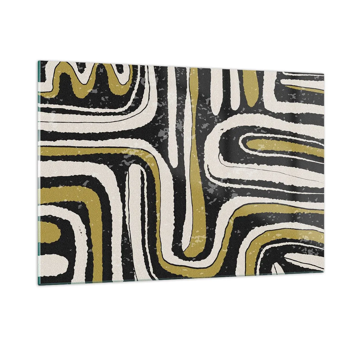 Billede på glas - Komposition: stier og gyder - 120x80 cm