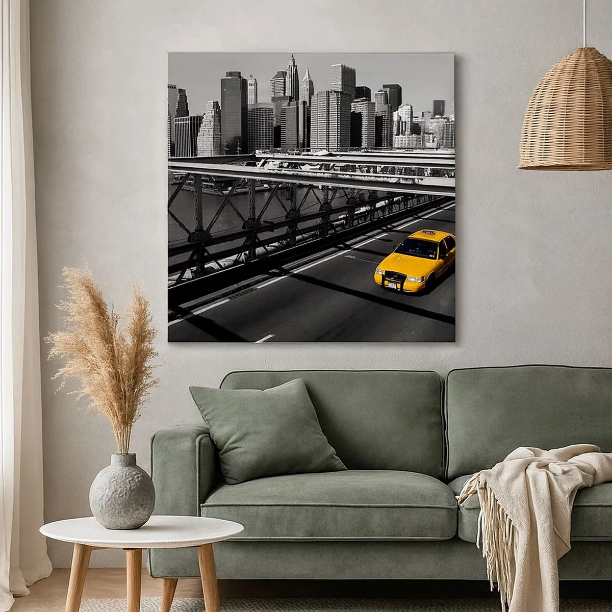 Lærredstryk - Billede på lærred - Storbyens farve - 30x30 cm