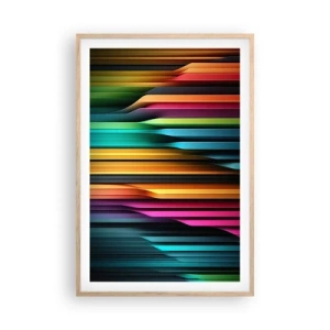 Plakat i ramme af lyst egetræ - Lysende orgel - 61x91 cm