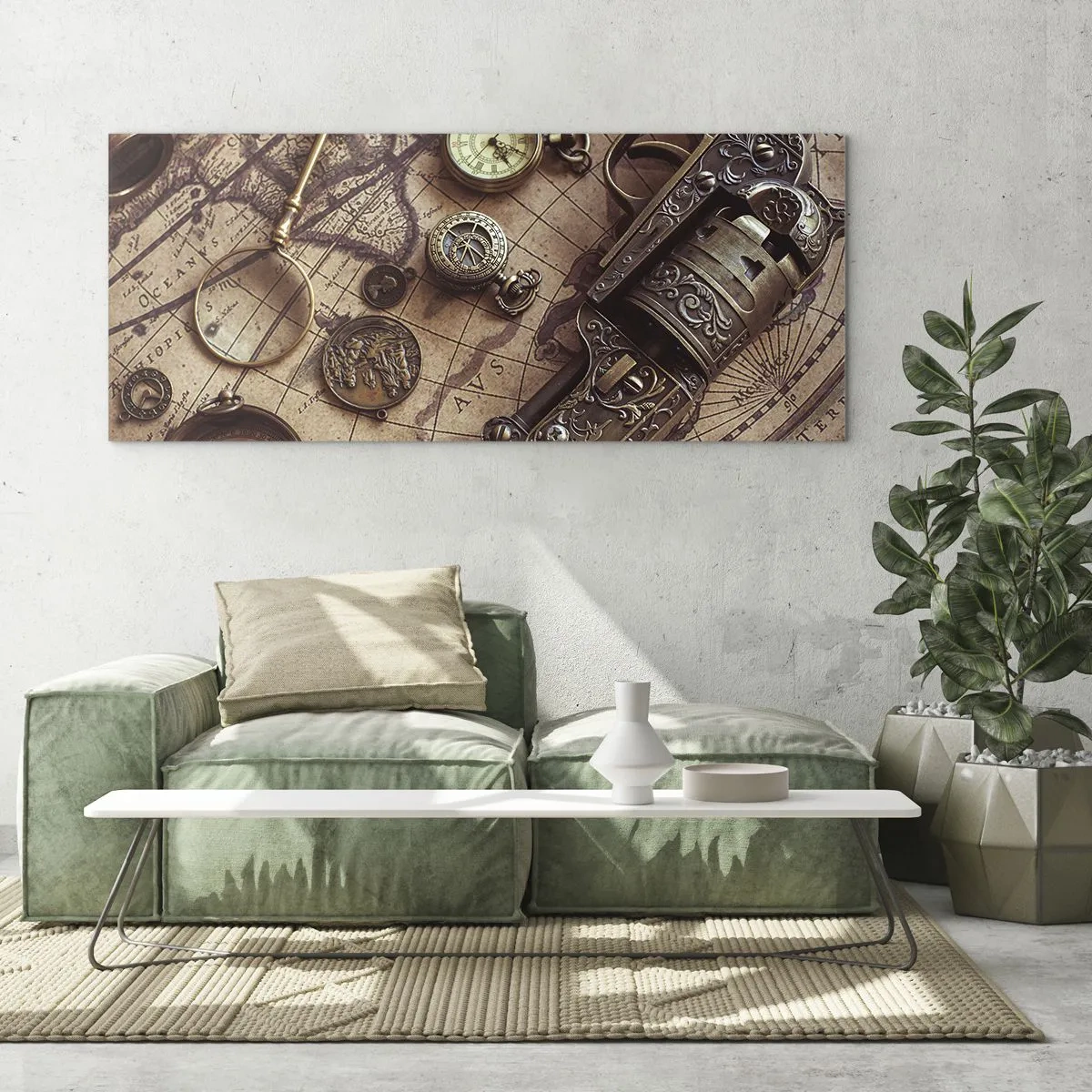 Billede på glas - Opkald til eventyr - 120x50 cm