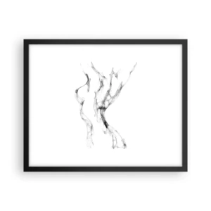 Plakat i sort ramme - Smuk og stærk - 50x40 cm