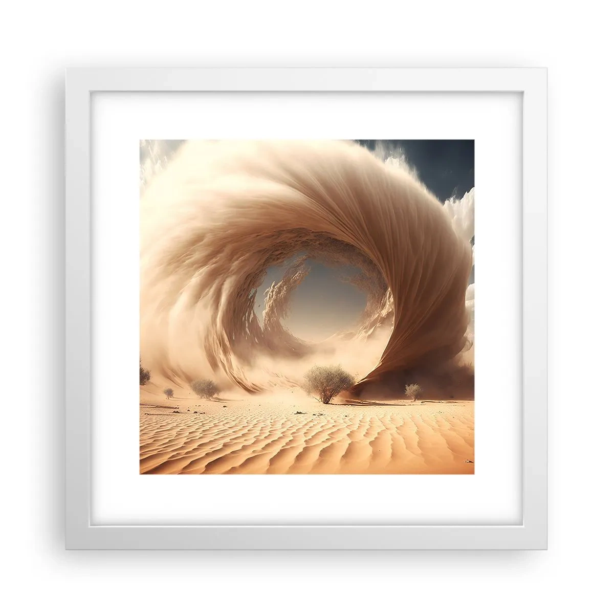 Plakat i hvid ramme - Åben portal - 30x30 cm