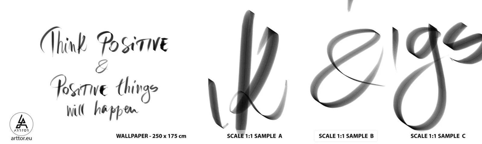 Prøve Fototapet Selvklæbende Deluxe Sticker - Hvordan skal man leve? - Typografi, Bekræftelse, Maxim - 100x30 cm