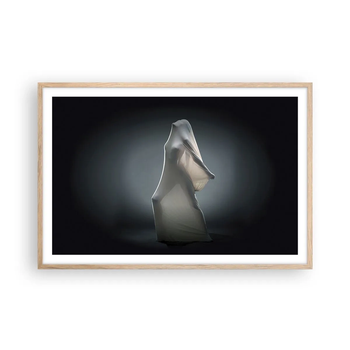 Plakat i ramme af lyst egetræ - Skjulte begær - 91x61 cm