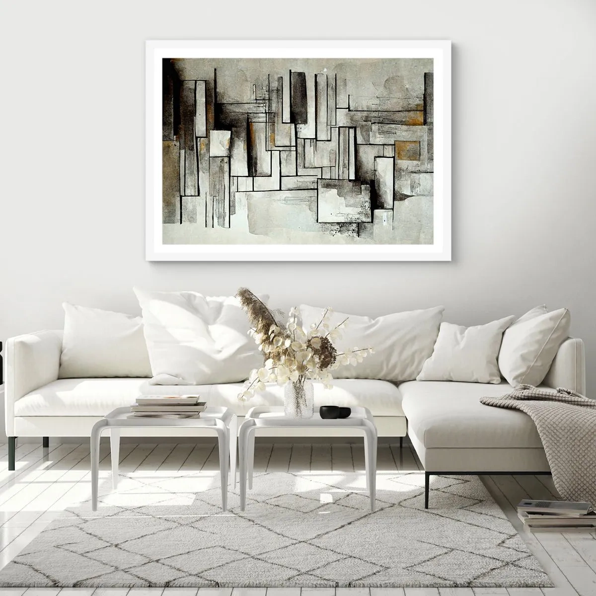 Plakat i hvid ramme - Enkelthedens kraft - 100x70 cm