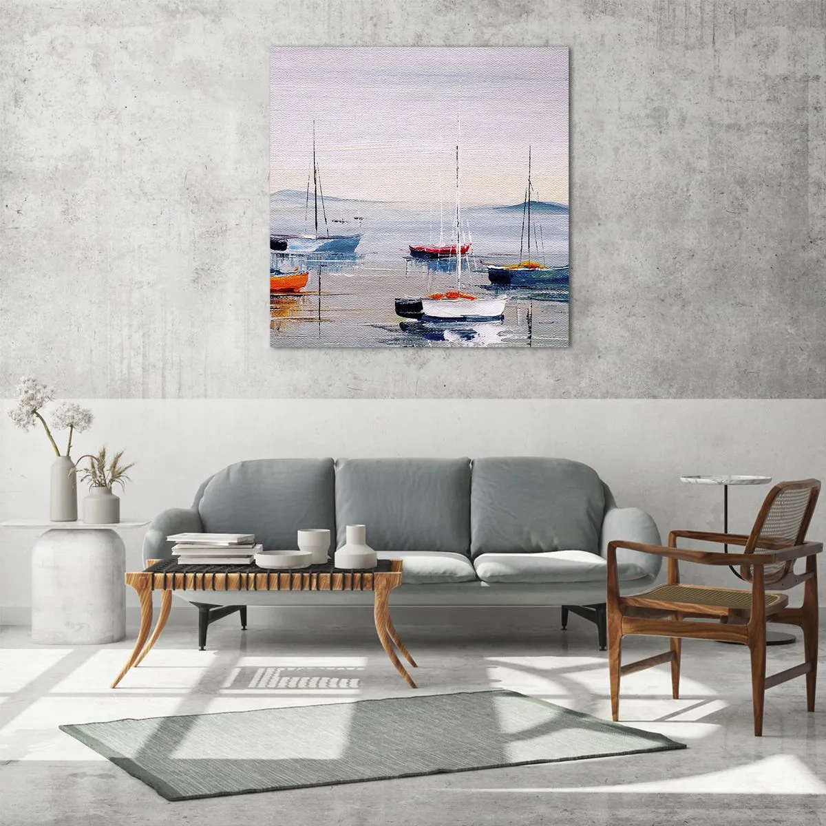 Billede på glas - Et velfortjent hvil - 50x50 cm