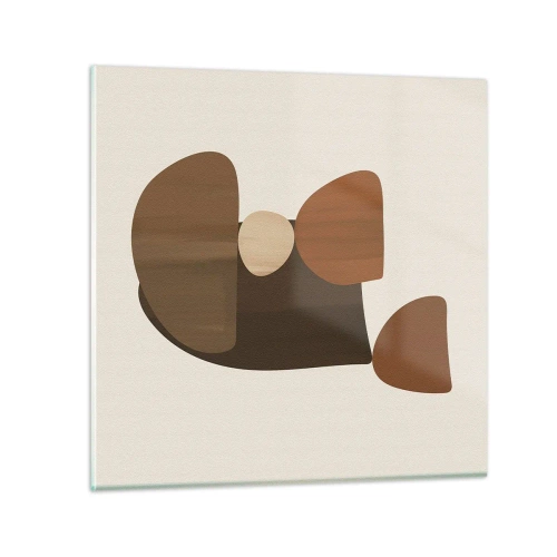 Billede på glas - Sammensætning i bronze - 30x30 cm