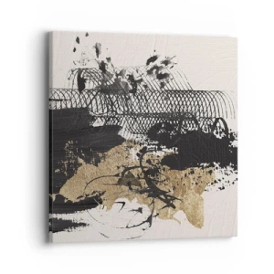 Lærredstryk - Billede på lærred - Komposition med lidenskab - 40x40 cm