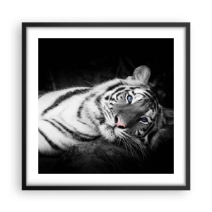 Plakat i sort ramme - Vildskab og fred - 50x50 cm