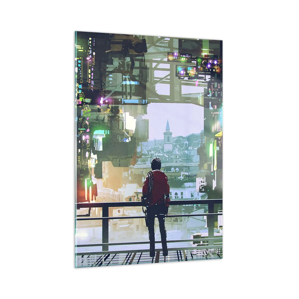 Billede på glas - To verdener - 50x70 cm