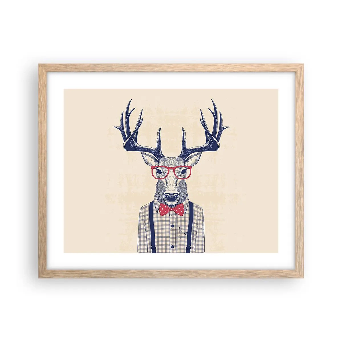 Plakat i ramme af lyst egetræ - Et underholdende ekstravaganza - 50x40 cm