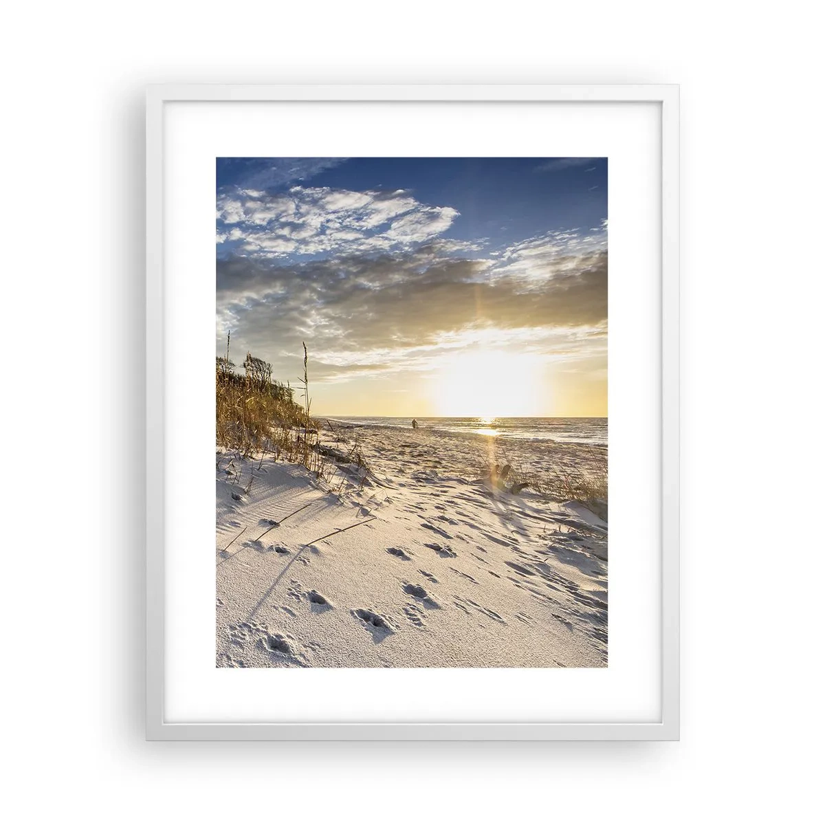 Plakat i hvid ramme - Indbydelse til en vandretur - 40x50 cm
