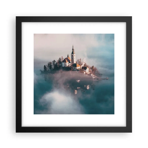 Plakat i sort ramme - Drømmeøen - 30x30 cm
