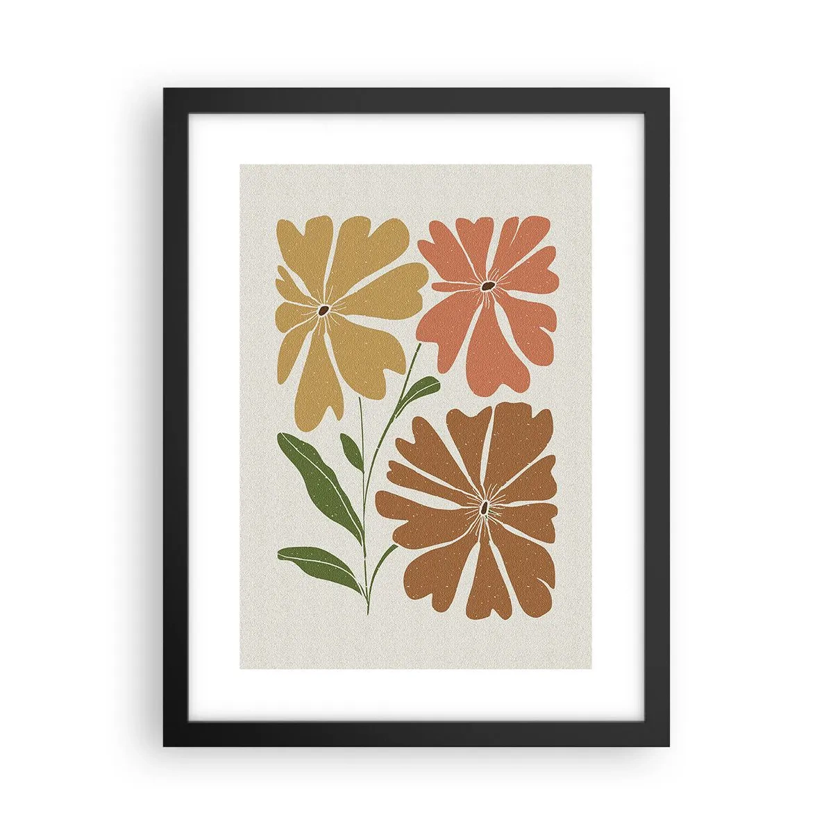 Plakat i sort ramme - Natur og geometri - 30x40 cm