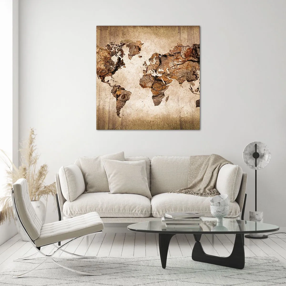 Billede på glas - Opdagelse af verden - 70x70 cm