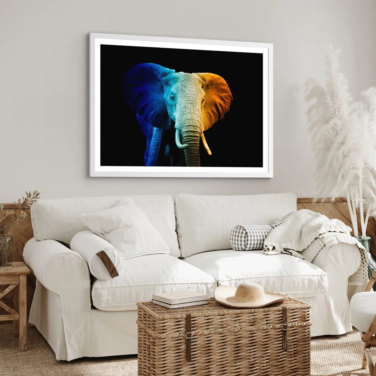 Plakat i hvid ramme - Excentrisk, ikke underlig - 100x70 cm