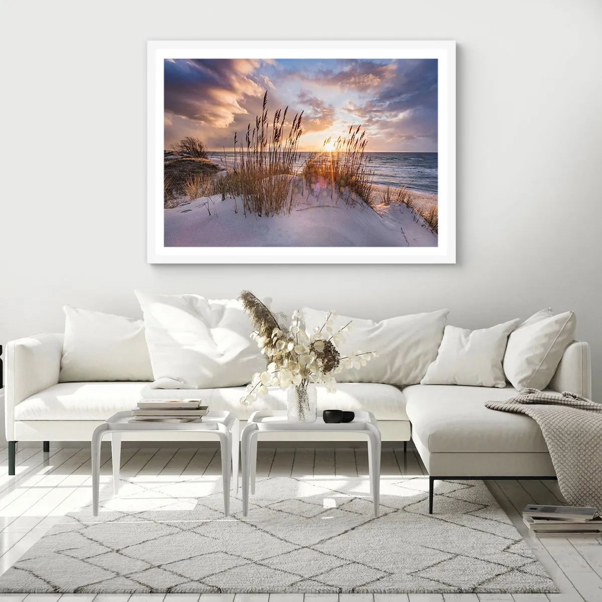Plakat i hvid ramme - Farvel til sol og vind - 91x61 cm