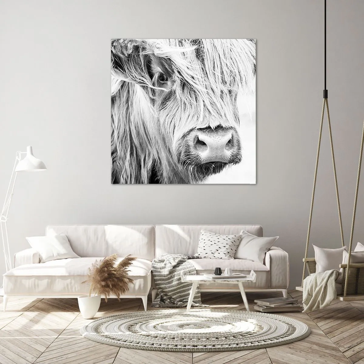 Lærredstryk - Billede på lærred - Skotsk vildmark - 60x60 cm