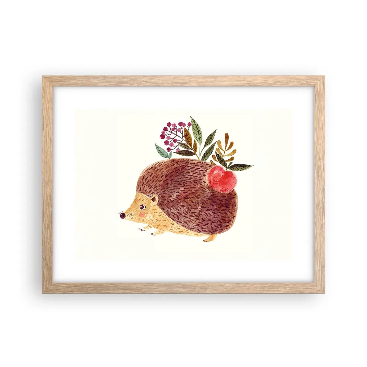 Plakat i ramme af lyst egetræ - Og du kan allerede lide mig - 40x30 cm