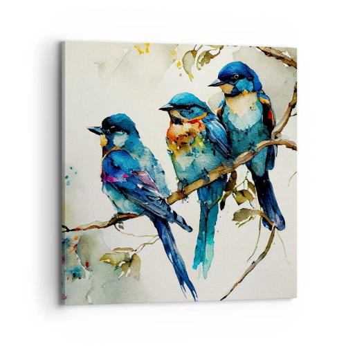 Lærredstryk - Billede på lærred - Er han fornærmet? - 70x70 cm