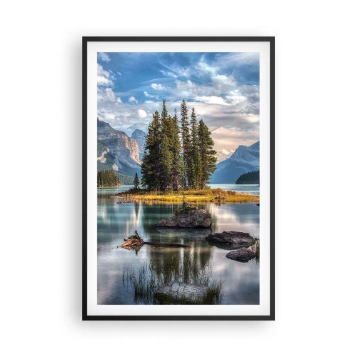 Plakat i sort ramme - Over store og klare vande… - 61x91 cm