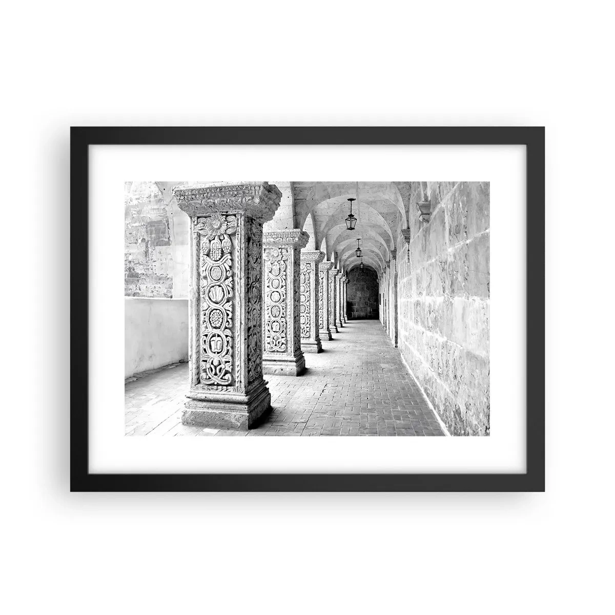 Plakat i sort ramme - Og hvor går det hen...? - 40x30 cm