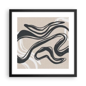 Plakat i sort ramme - Multipliceret udtryk - 40x40 cm