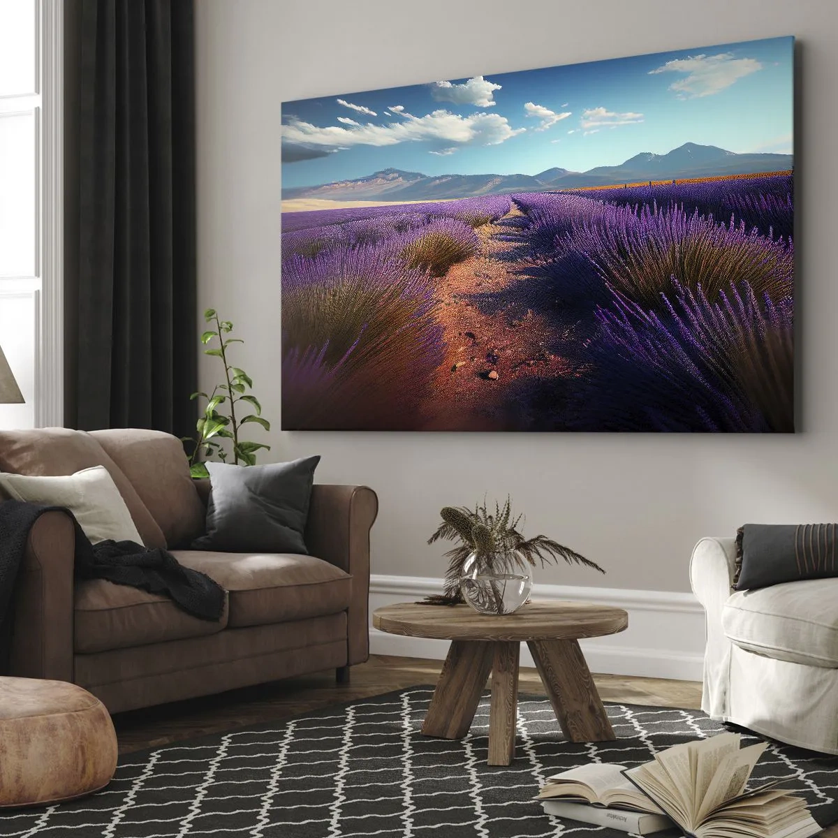 Lærredstryk - Billede på lærred - Duftende marker - 70x50 cm