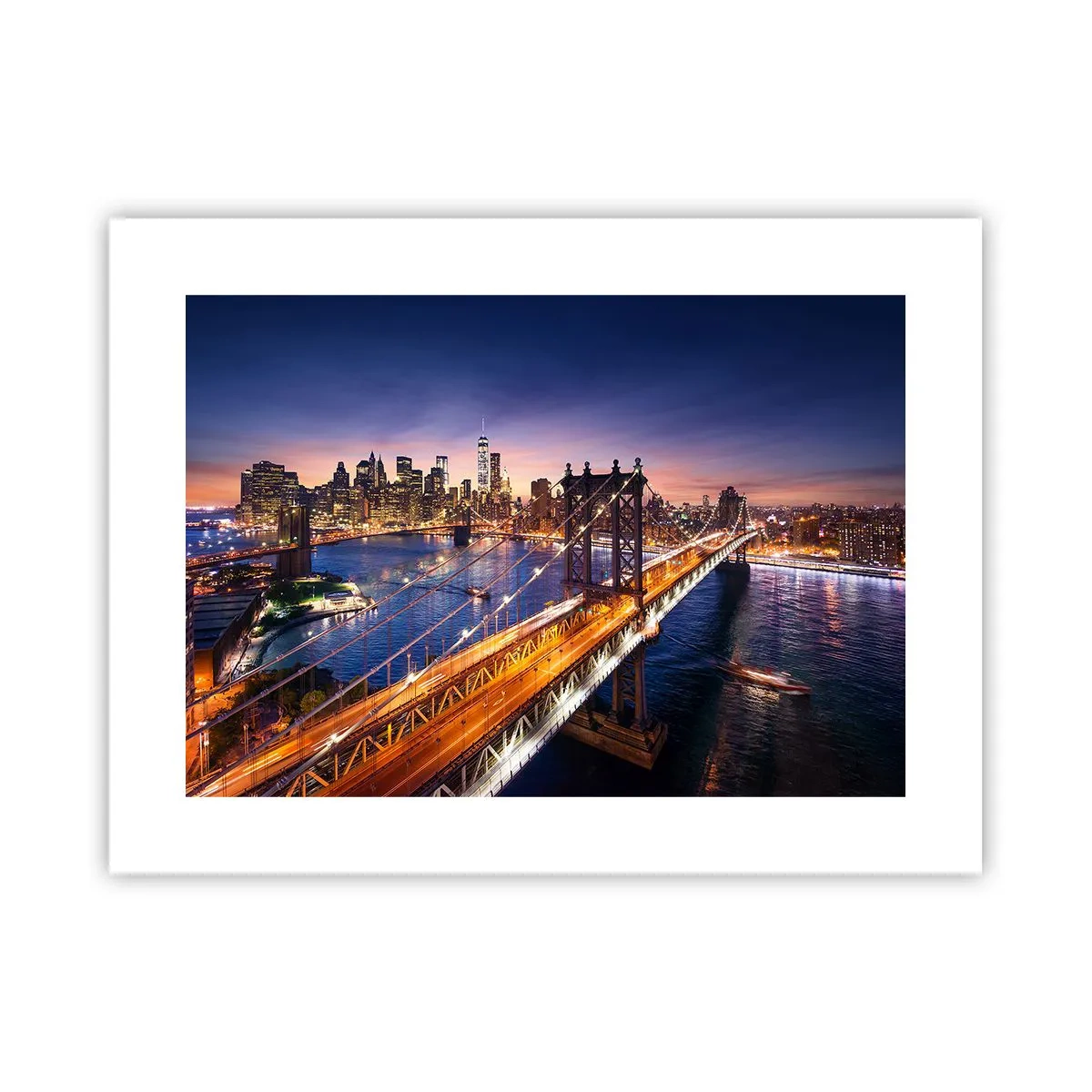 Plakat - En lysende bro til hjertet af byen - 40x30 cm