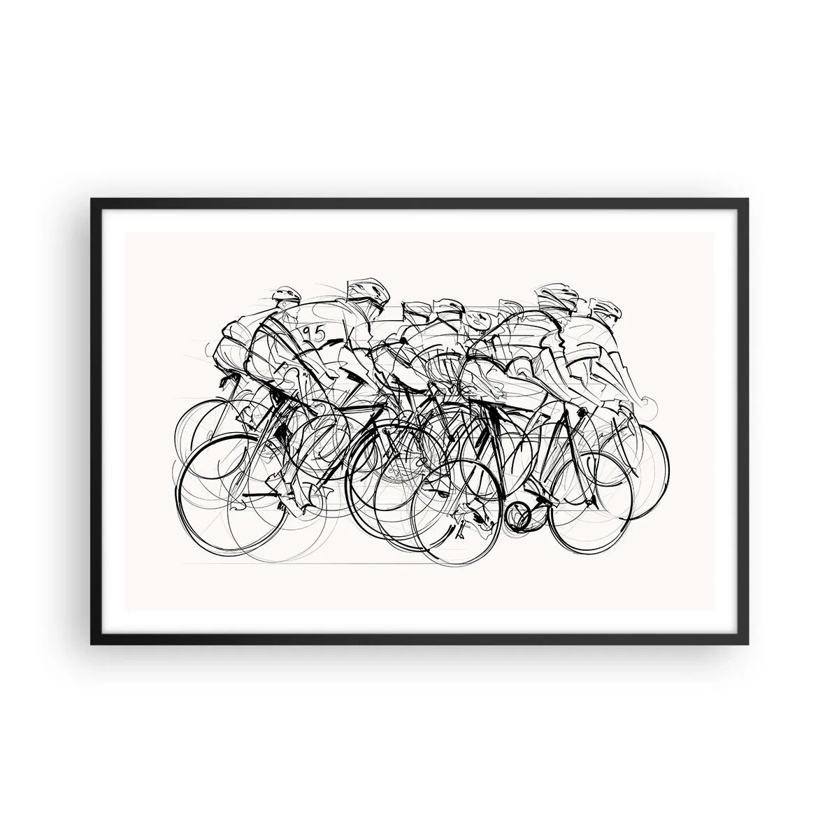 Plakat i sort ramme - Sammen i et team - 91x61 cm