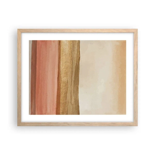 Plakat i ramme af lyst egetræ - Lodret sammensætning - 50x40 cm