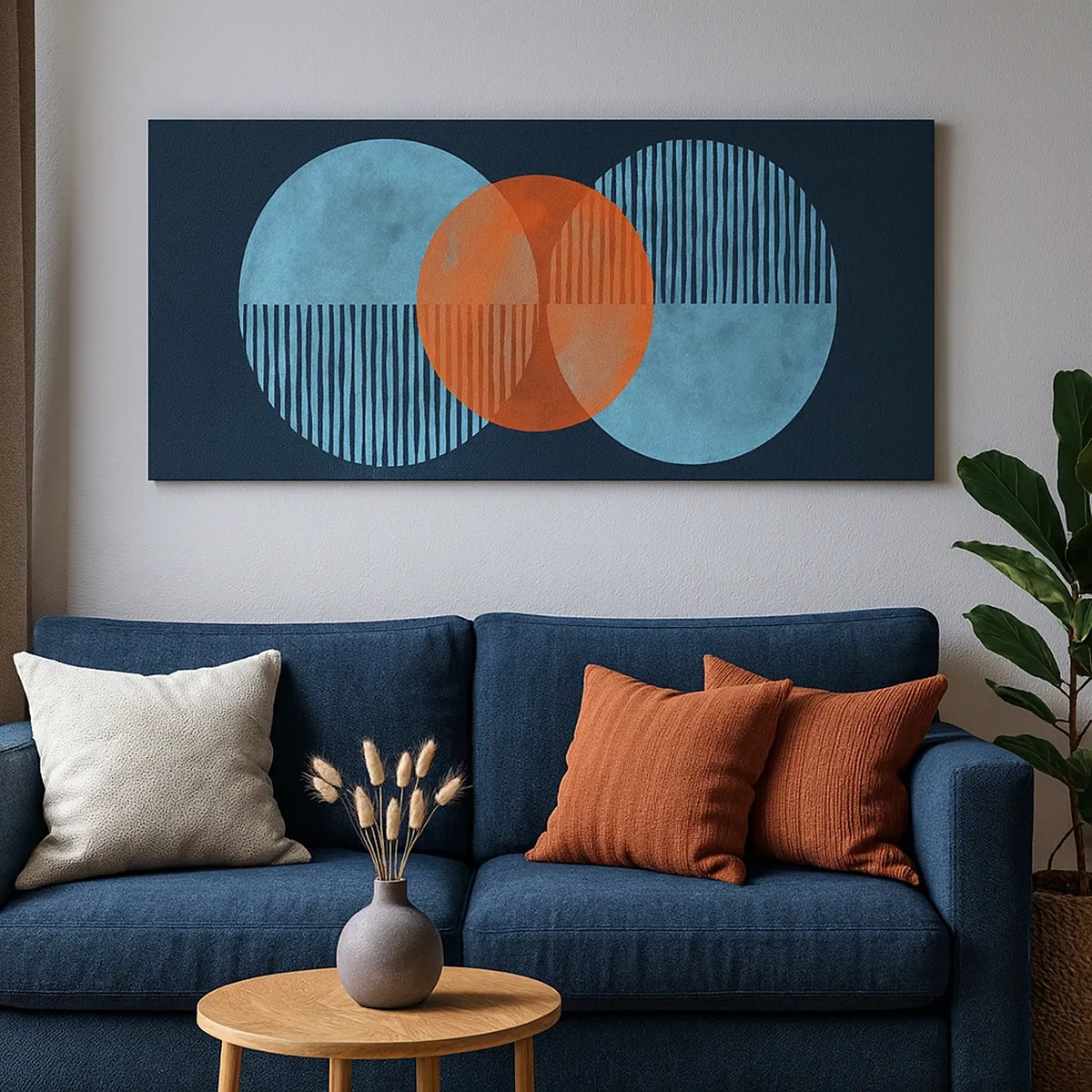 Lærredstryk - Billede på lærred - Symmetrisk sammensætning - 30x30 cm