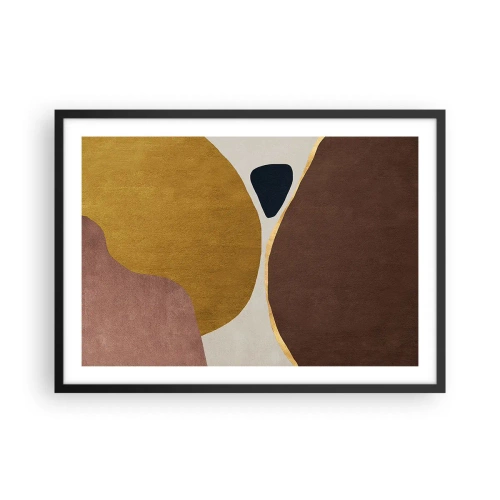 Plakat i sort ramme - Abstraktion - et sted i rummet - 70x50 cm
