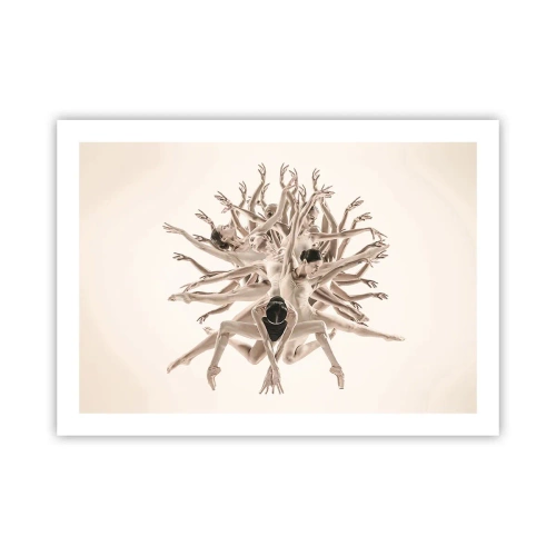 Plakat - Blomstrende i dans - 70x50 cm