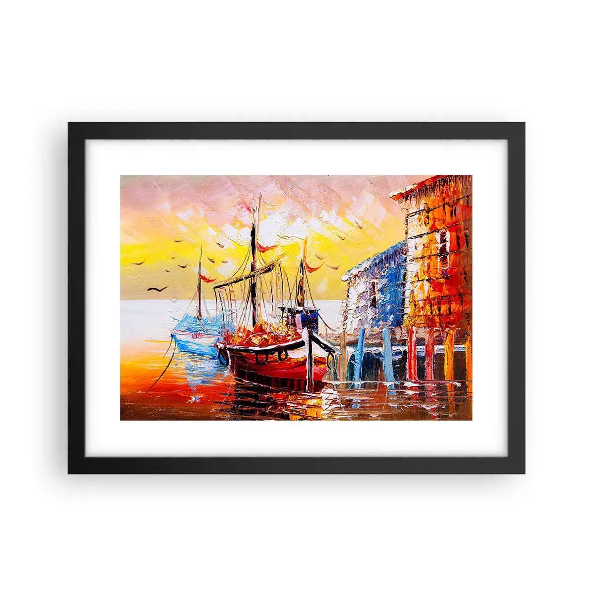 Plakat i sort ramme - Glædelig tilbagevenden - 40x30 cm