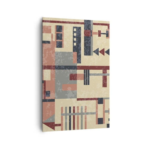 Lærredstryk - Billede på lærred - Kombination af vertikaler og niveauer - 80x120 cm