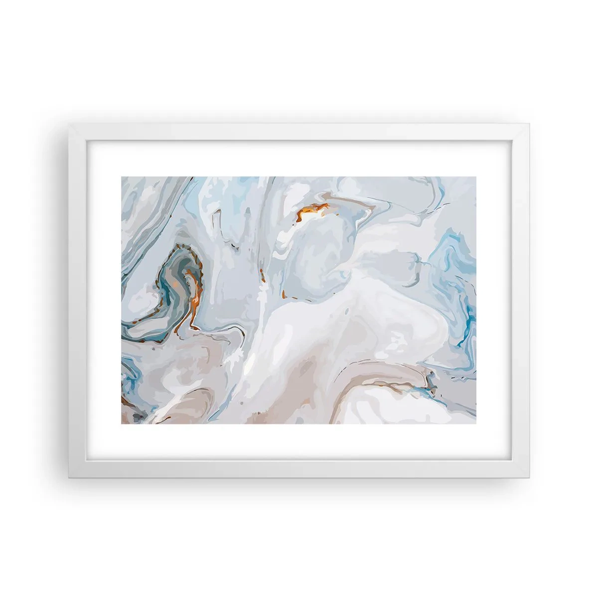 Plakat i hvid ramme - Hvid opløftet - 40x30 cm